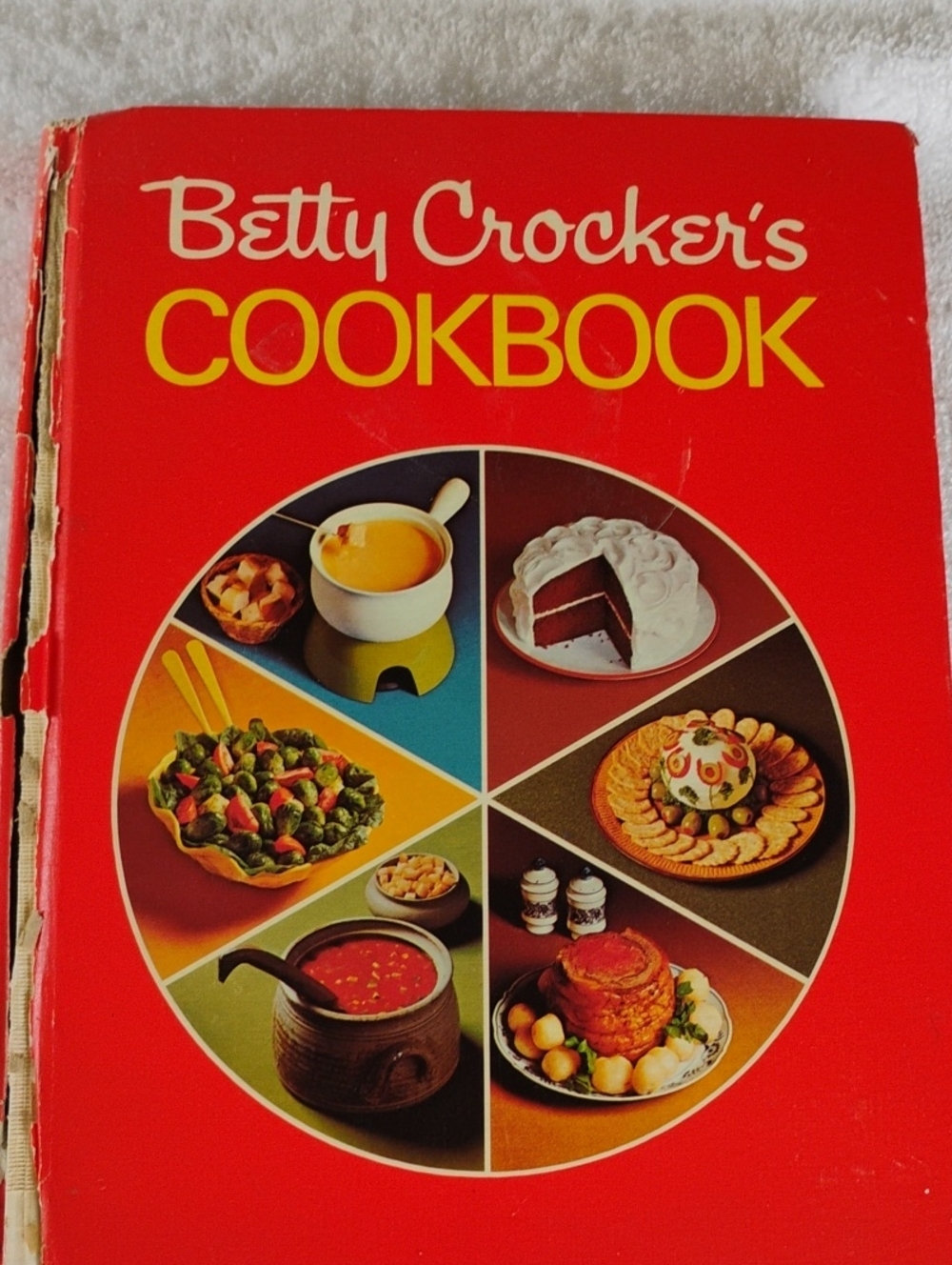 Betty Crocker Cookbook - Red Cover with Pie Shaped Cover Vintage 1972